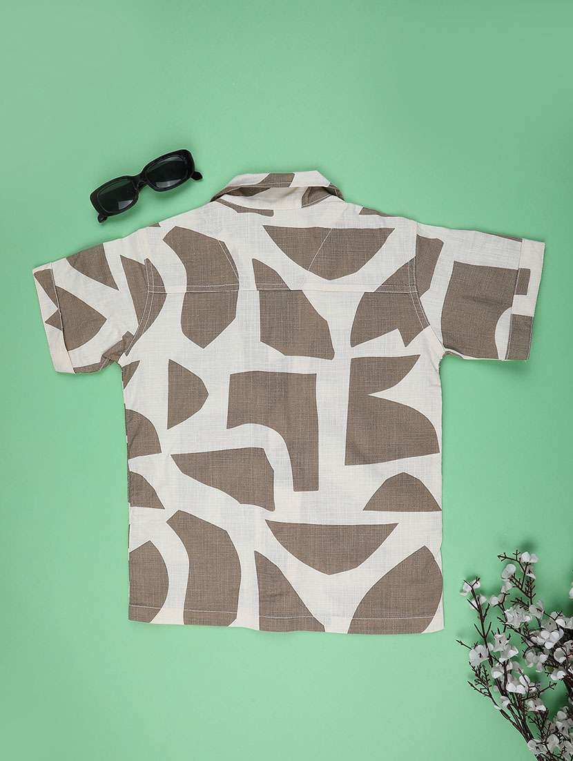 boys printed collared short sleeve shirt - 22295993 -  Standard Image - 1