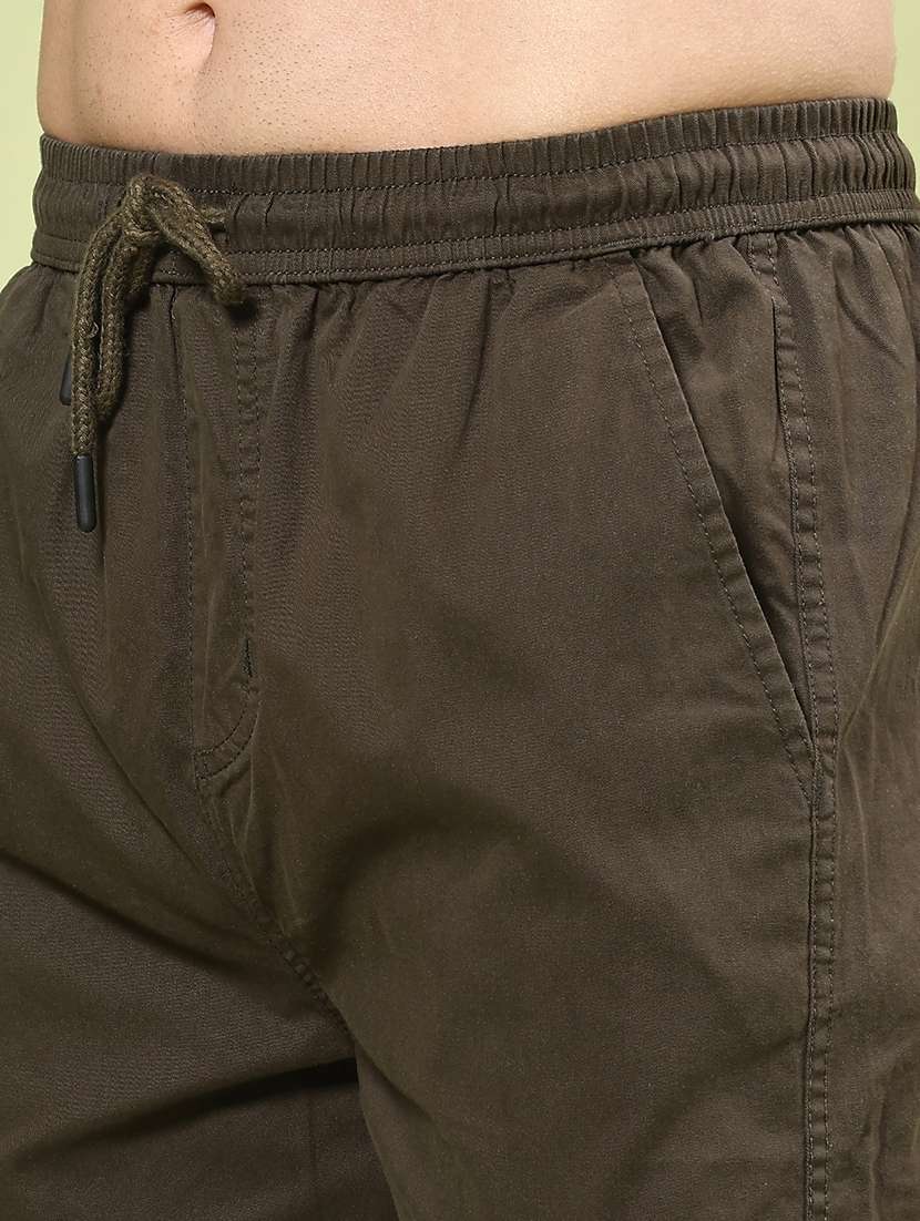 men solid mid rise track pant - 22296169 -  Standard Image - 1