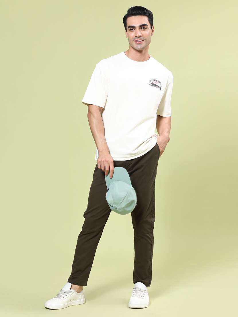 men solid mid rise track pant - 22296169 -  Standard Image - 4