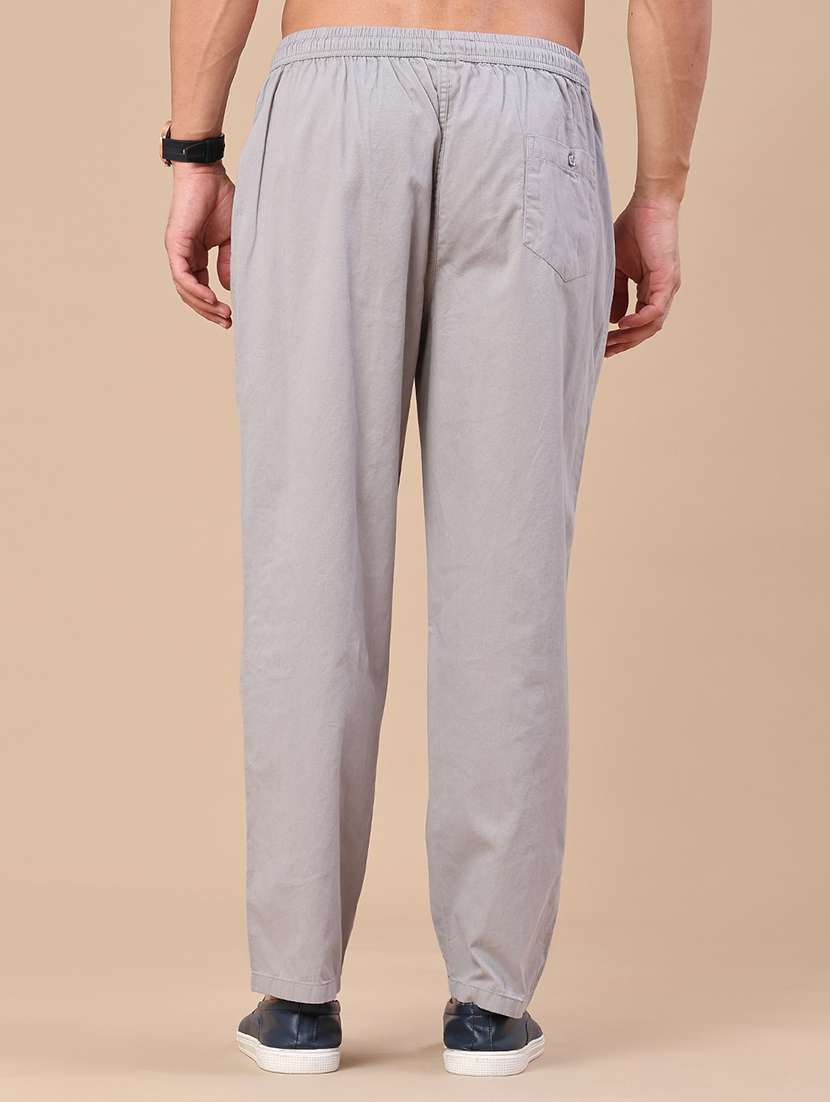 men solid mid rise full length track pant - 22296172 -  Standard Image - 4