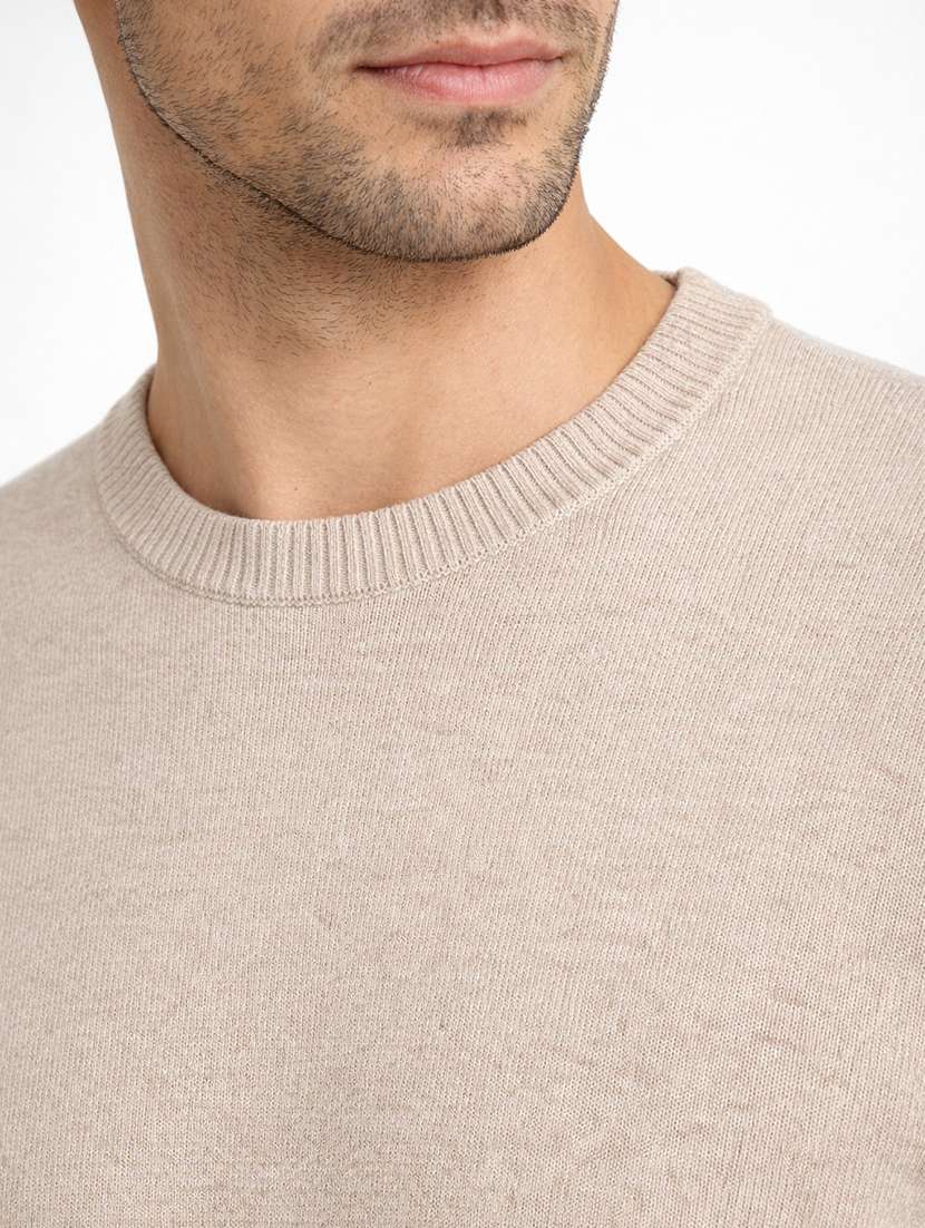 men solid long sleeve regular fit pullover - 22296270 -  Standard Image - 4