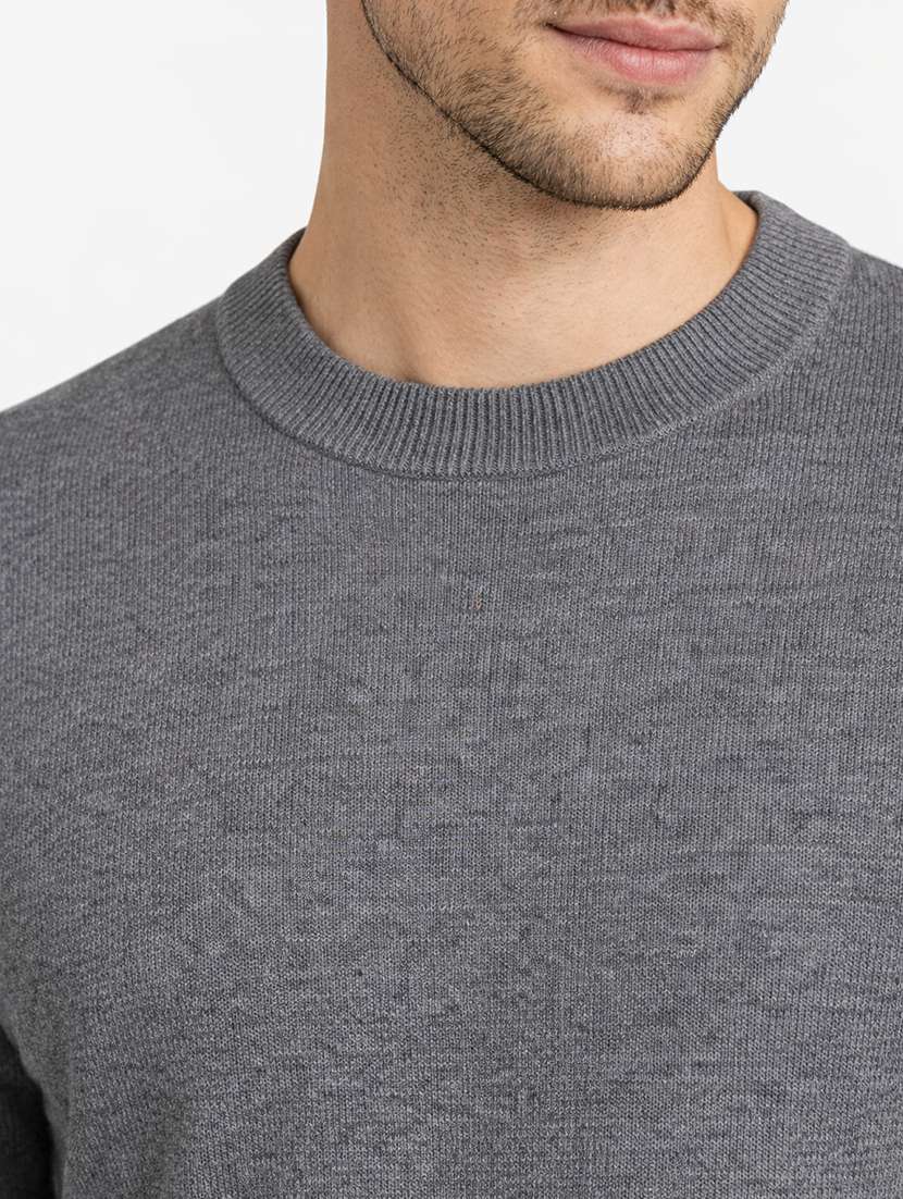 men solid long sleeve regular fit pullover - 22296272 -  Standard Image - 4