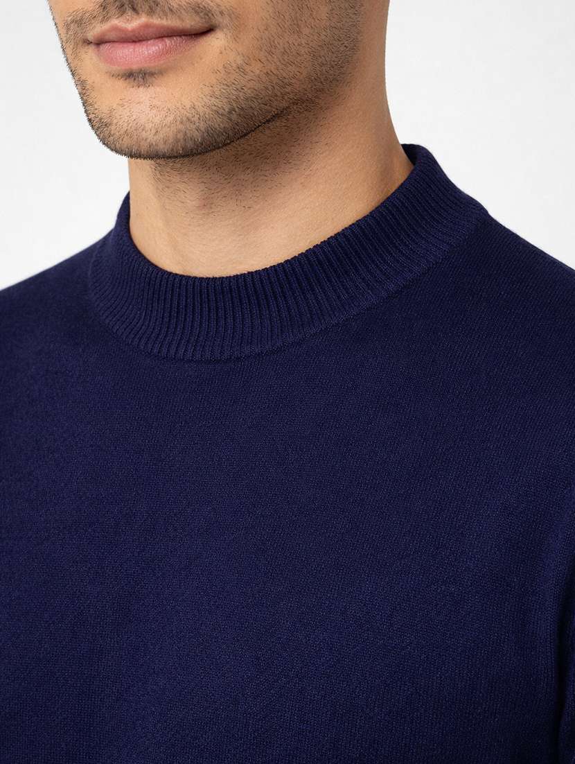 men solid long sleeve regular fit pullover - 22296275 -  Standard Image - 4