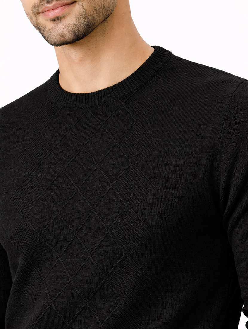 men self design long sleeve regular fit pullover - 22296277 -  Standard Image - 4