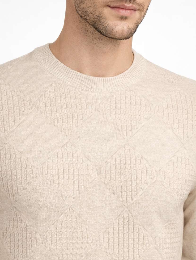 men self design long sleeve regular fit pullover - 22296280 -  Standard Image - 4