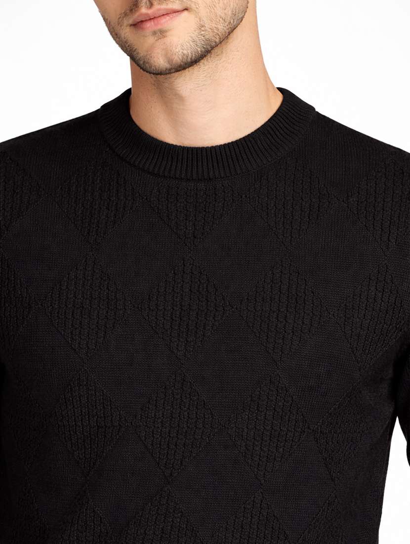 men self design long sleeve regular fit pullover - 22296281 -  Standard Image - 4