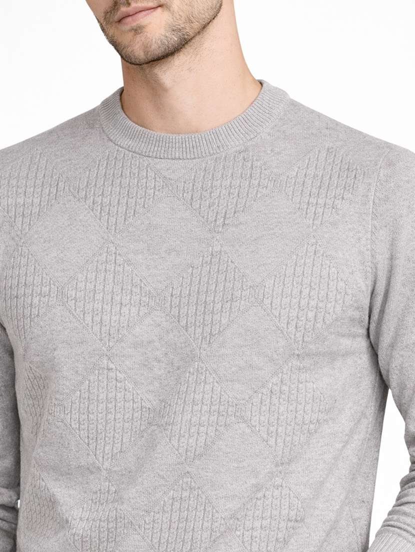 men self design long sleeve regular fit pullover - 22296282 -  Standard Image - 4