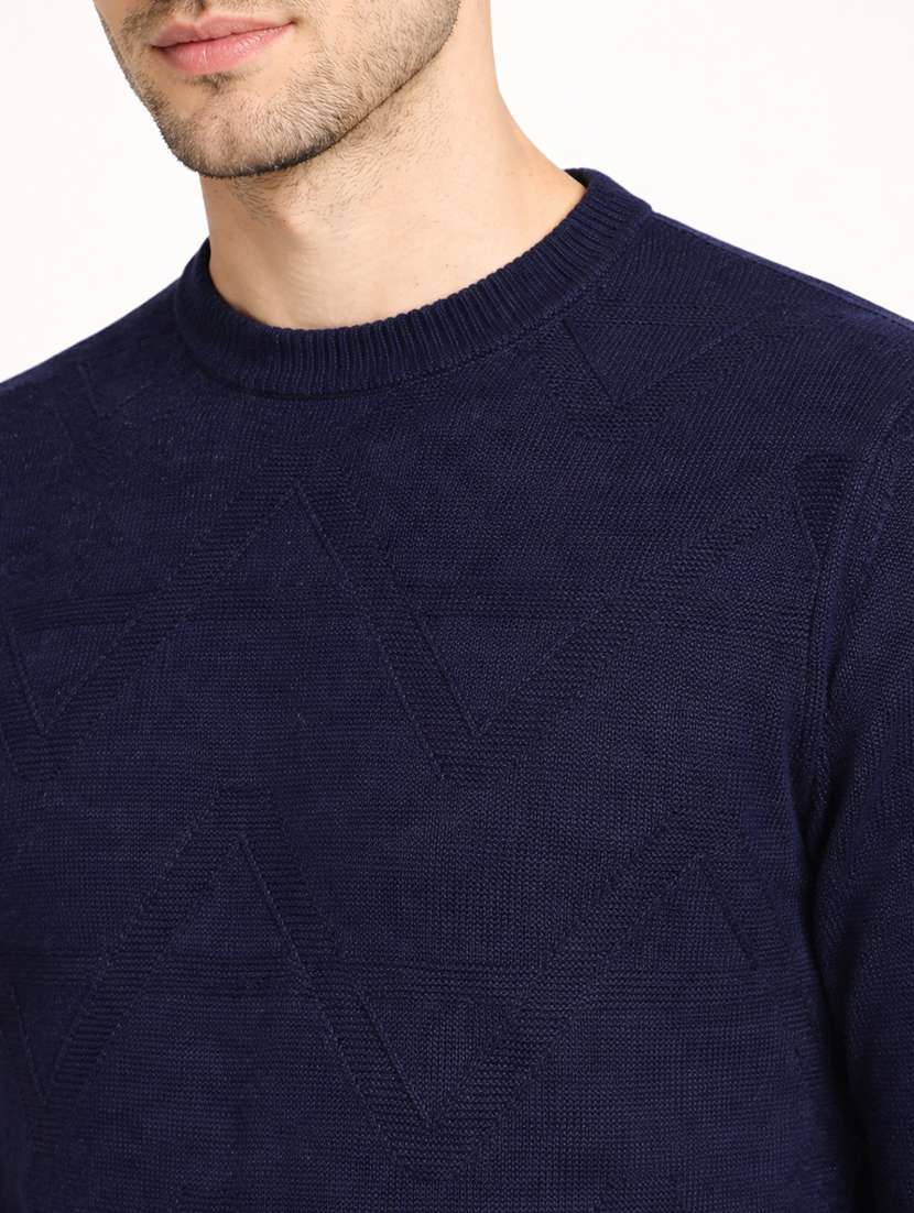 men self design long sleeve regular fit pullover - 22296288 -  Standard Image - 4