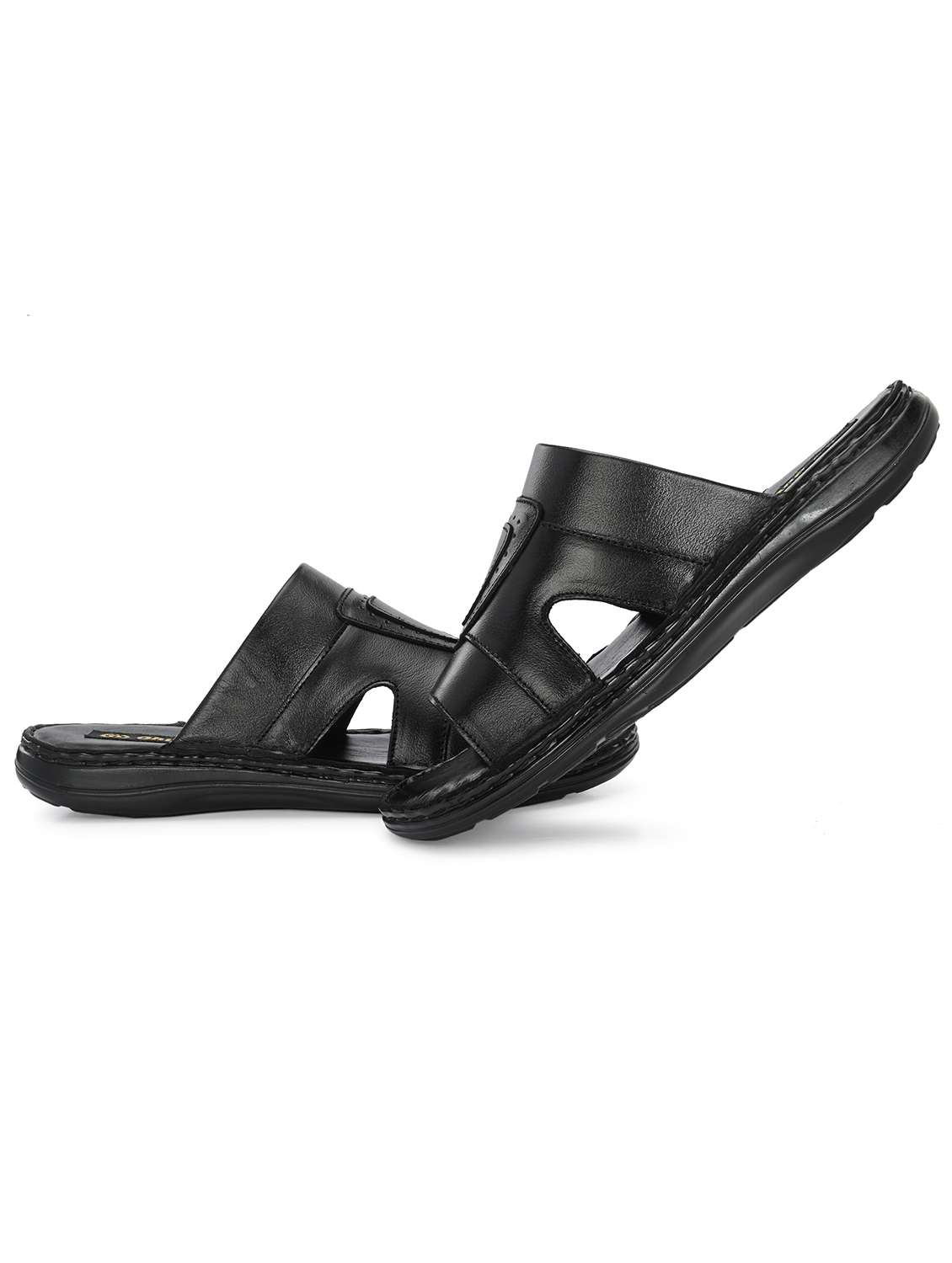 men black slip on sandal - 22296289 -  Standard Image - 1