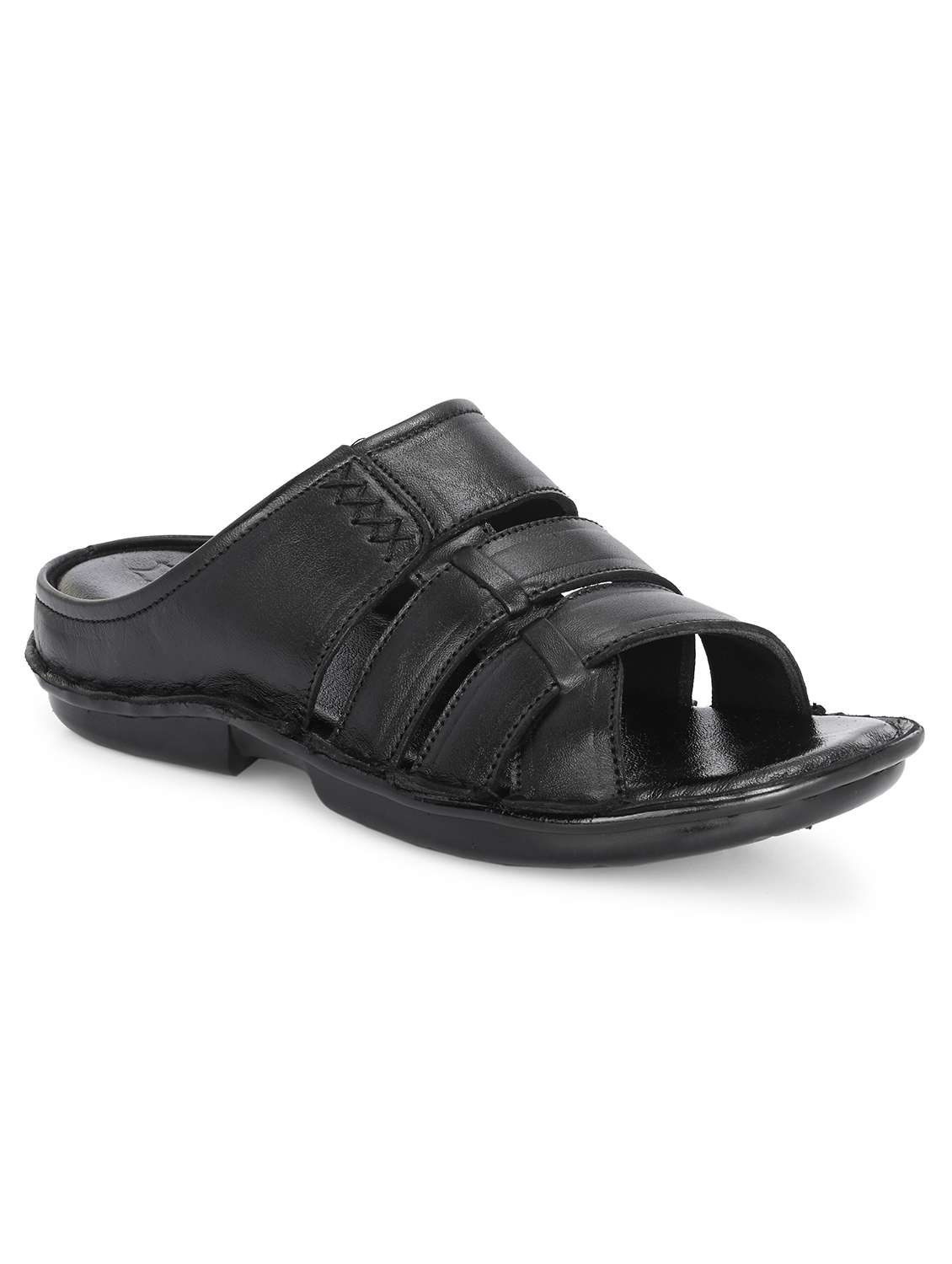 men black slip on sandal - 22296505 -  Standard Image - 1