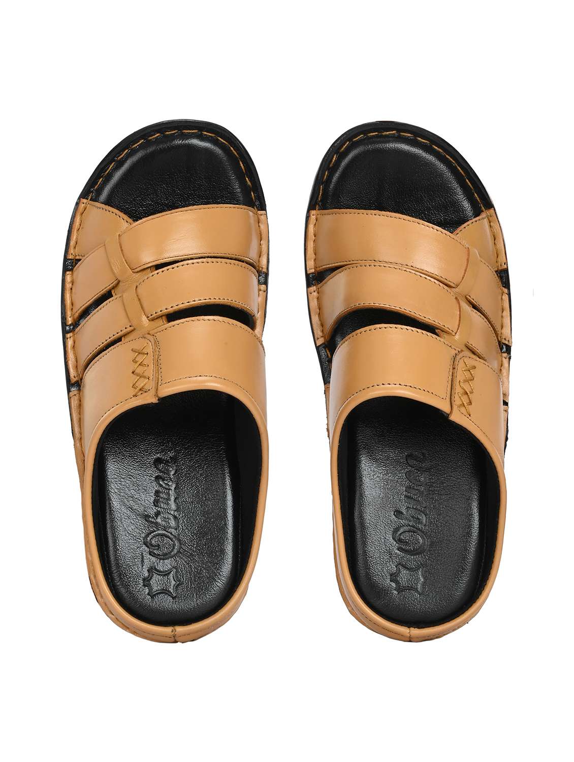 men tan slip on sandal - 22296506 -  Standard Image - 4