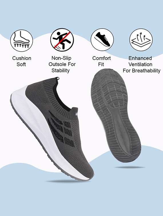 men printed slip on sport shoes - 22296517 -  Standard Image - 4