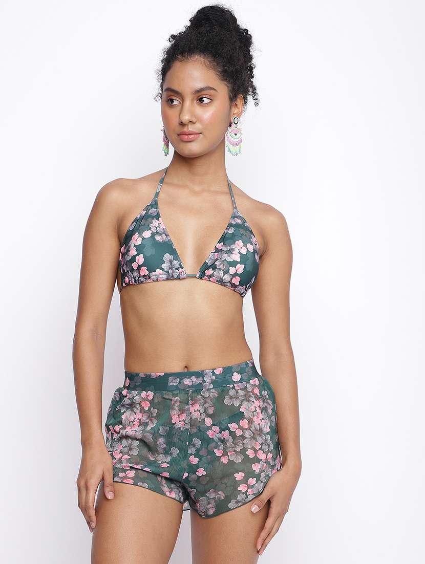 women printed swimwear bikni set - 22296529 -  Standard Image - 1
