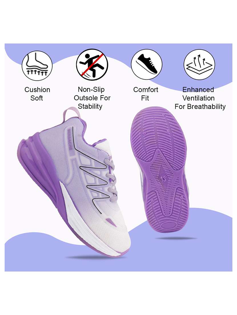 kids purple lace up sport shoes - 22296533 -  Standard Image - 4