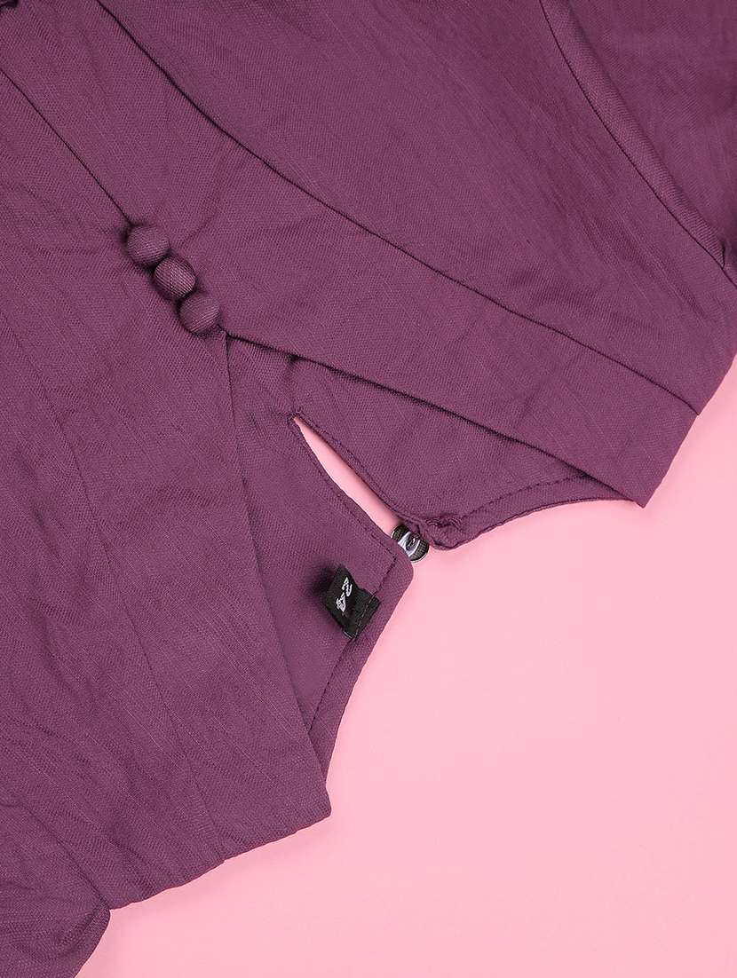 girls solid three quarter sleeve top - 22296649 -  Standard Image - 4