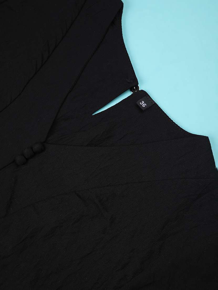 girls solid three quarter sleeve top - 22296650 -  Standard Image - 4