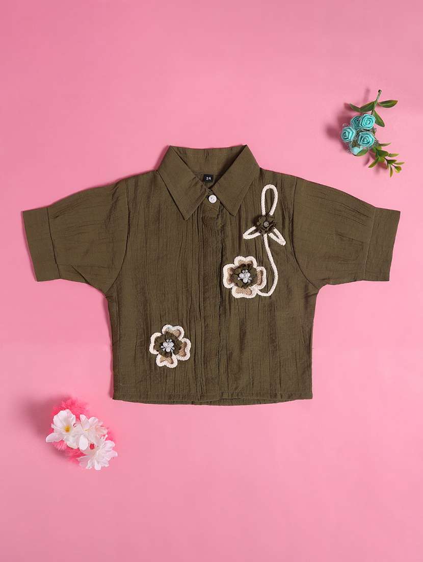 olive cotton  top - 22296706 -  Standard Image - 1