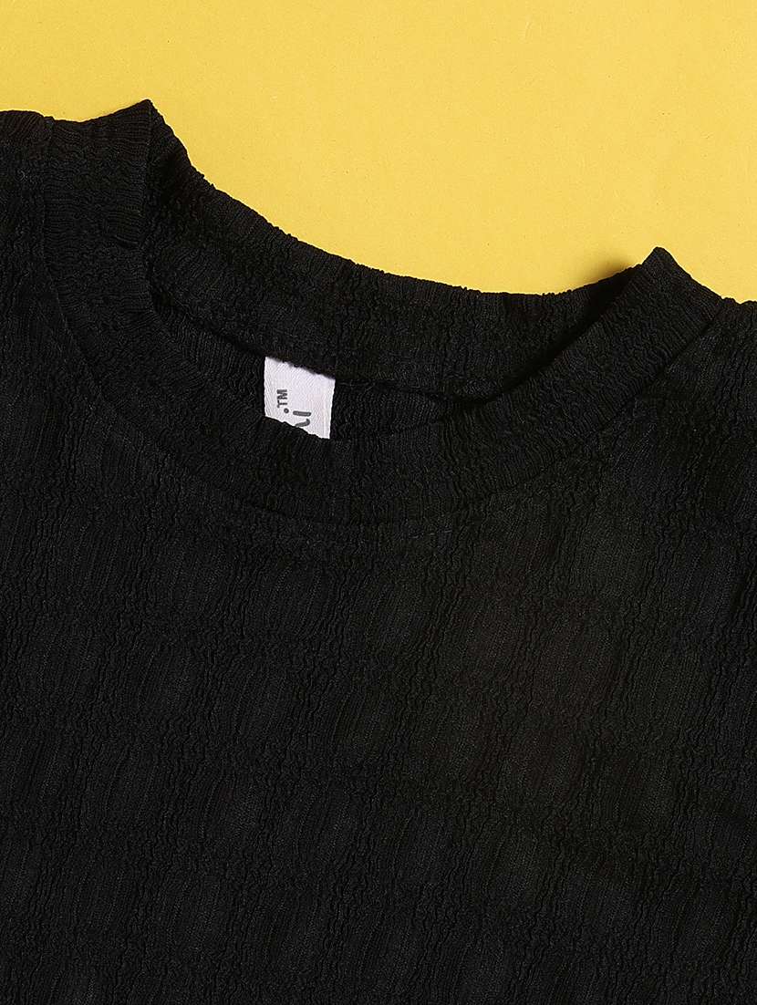 black cotton plain tee - 22296879 -  Standard Image - 4
