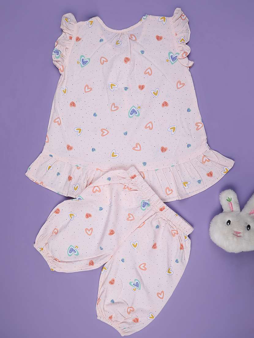 girls printed sleeveless nightwear set - 22296954 -  Standard Image - 1