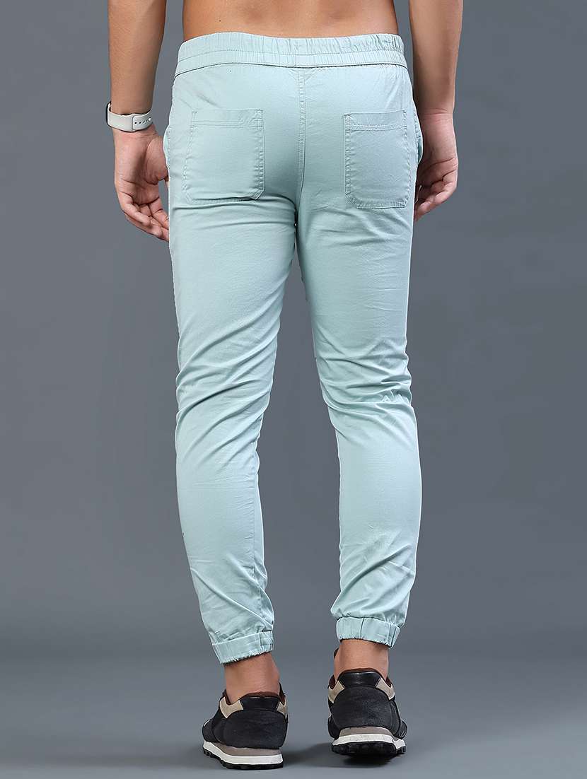 men solid mid rise slim fit jogger - 22296961 -  Standard Image - 4