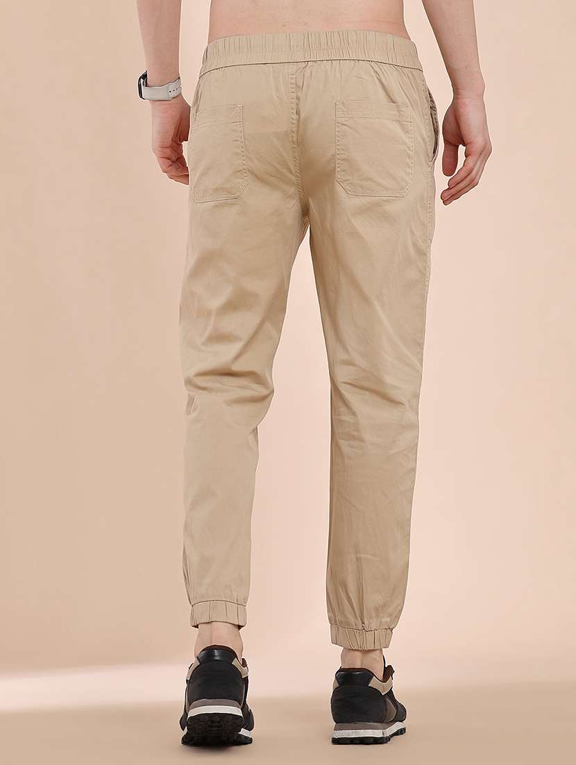 men solid mid rise regular fit jogger - 22296964 -  Standard Image - 4