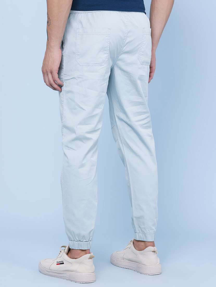 men solid mid rise regular fit jogger - 22296966 -  Standard Image - 4