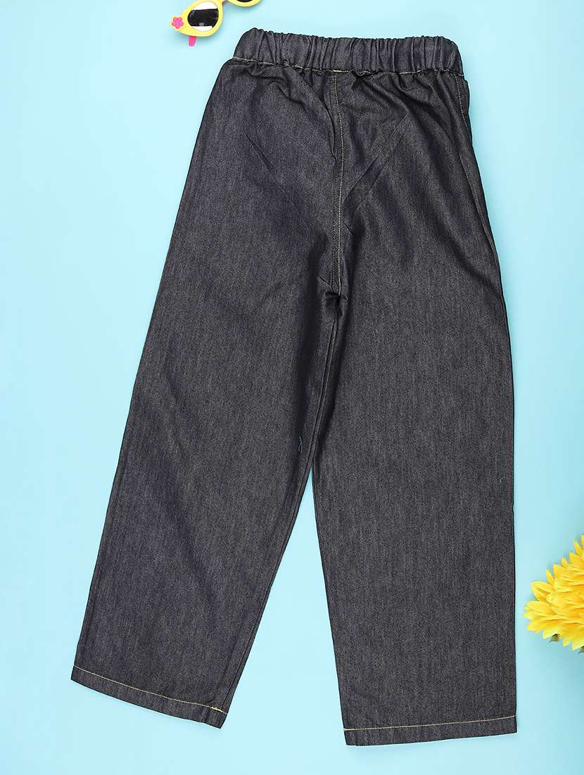 black denim plain jean - 22296974 -  Standard Image - 1