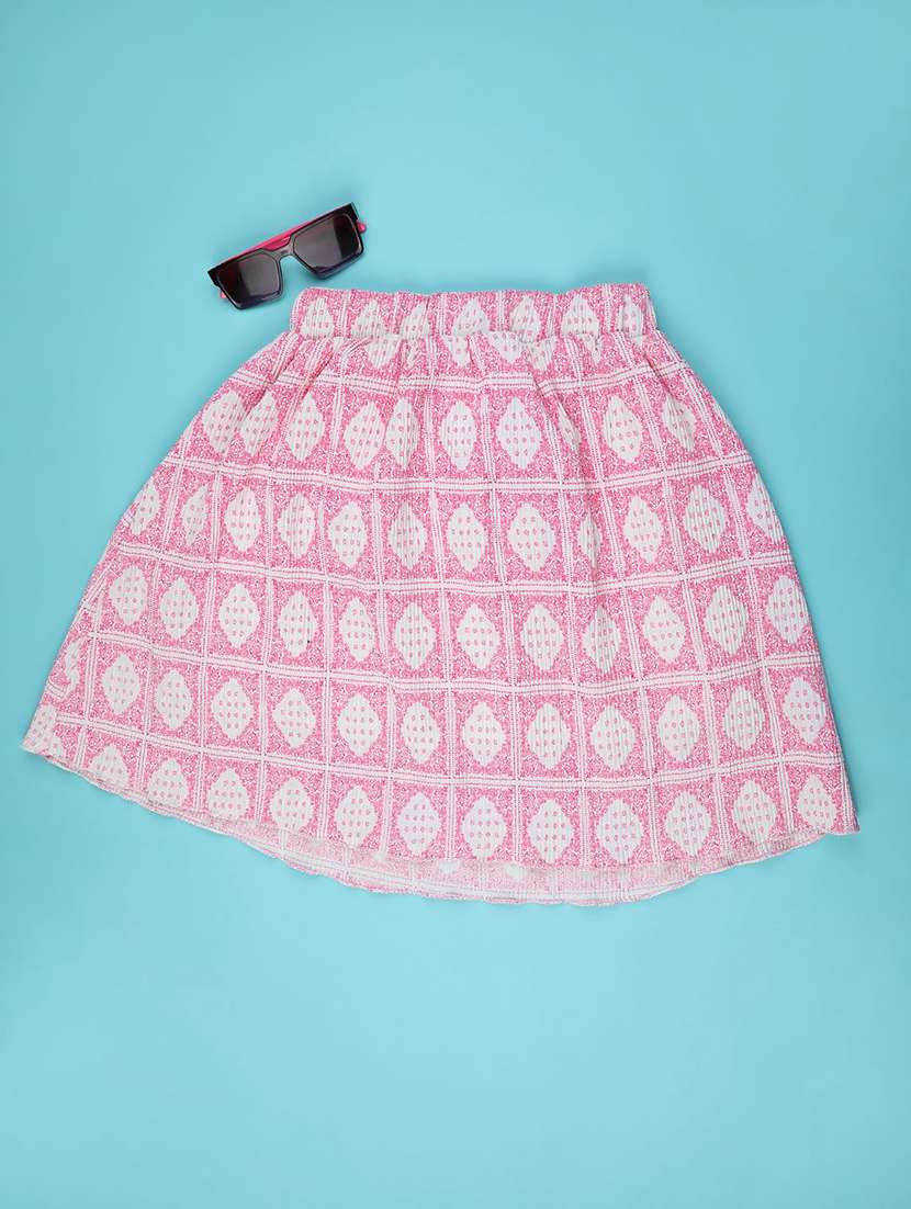pink cotton flared skirt - 22297135 -  Standard Image - 1