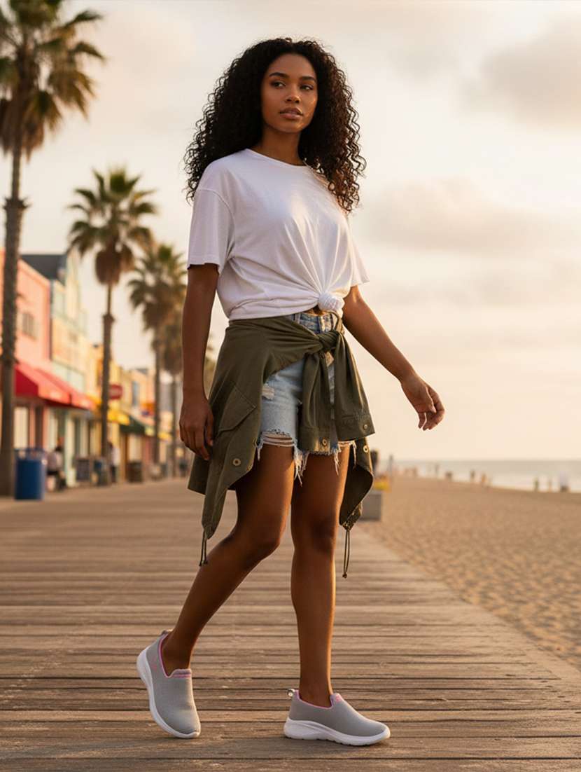 women solid slip on casual shoe - 22297222 -  Standard Image - 1