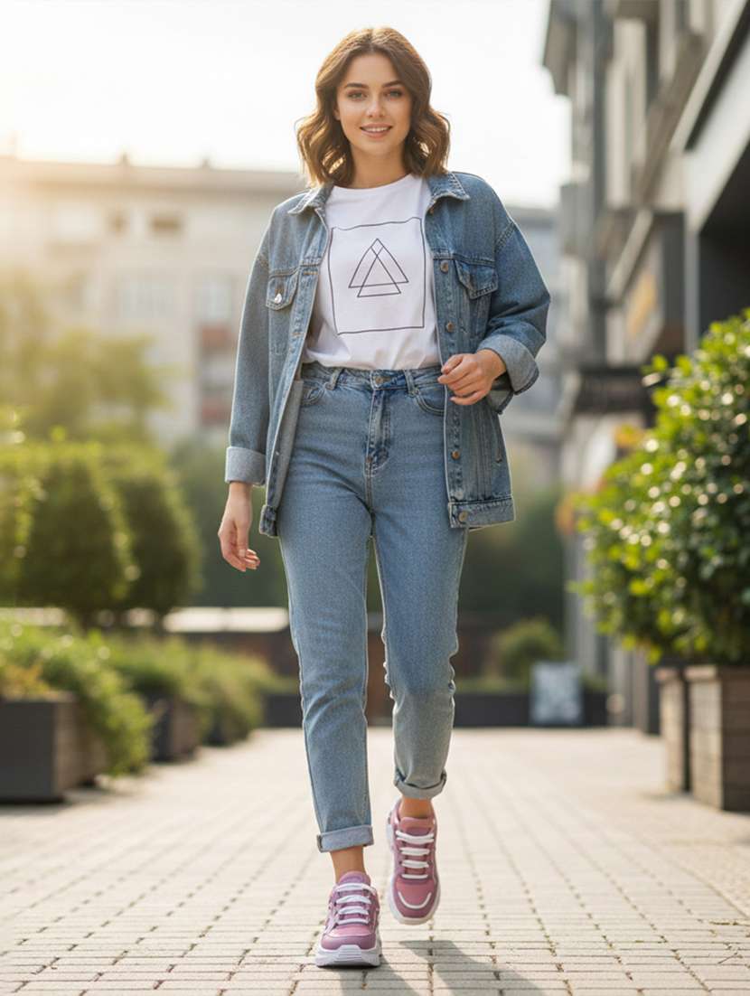 women solid lace-up casual shoe - 22297225 -  Standard Image - 1