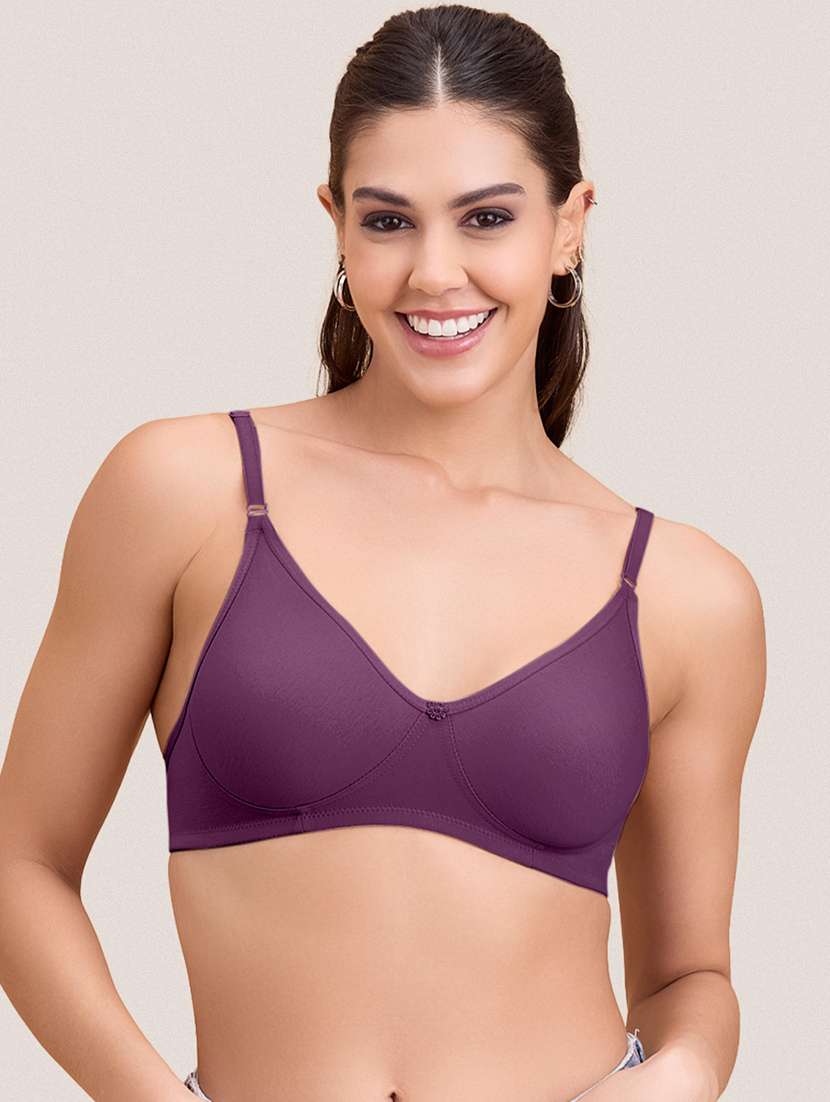 women pack of 5 solid non padded bra - 22297262 -  Standard Image - 1