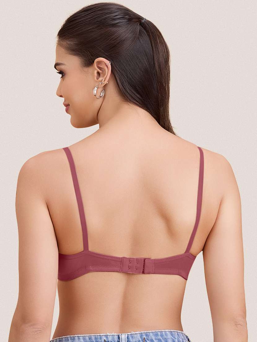 women pack of 5 solid non padded bra - 22297262 -  Standard Image - 4