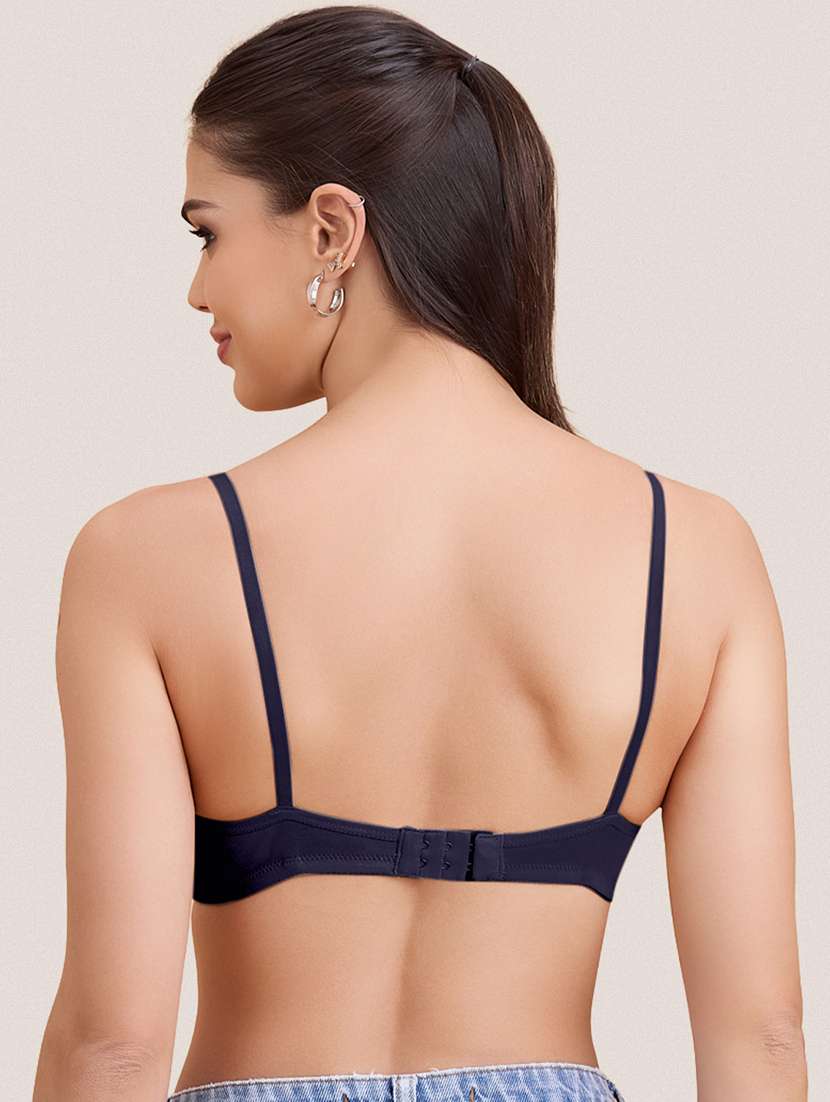 women pack of 3 solid non padded bra - 22297284 -  Standard Image - 4