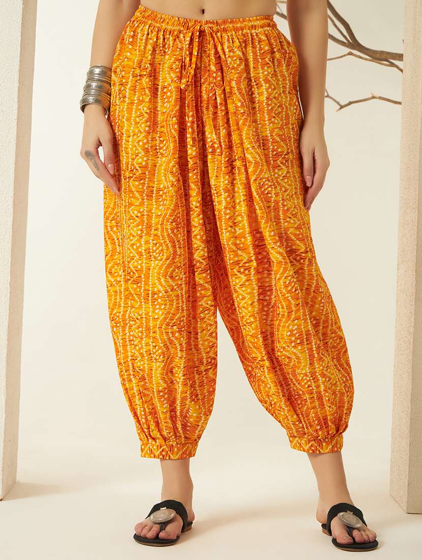 women bandhani three quarter sleeve kurta salwar set - 22297399 -  Standard Image - 4