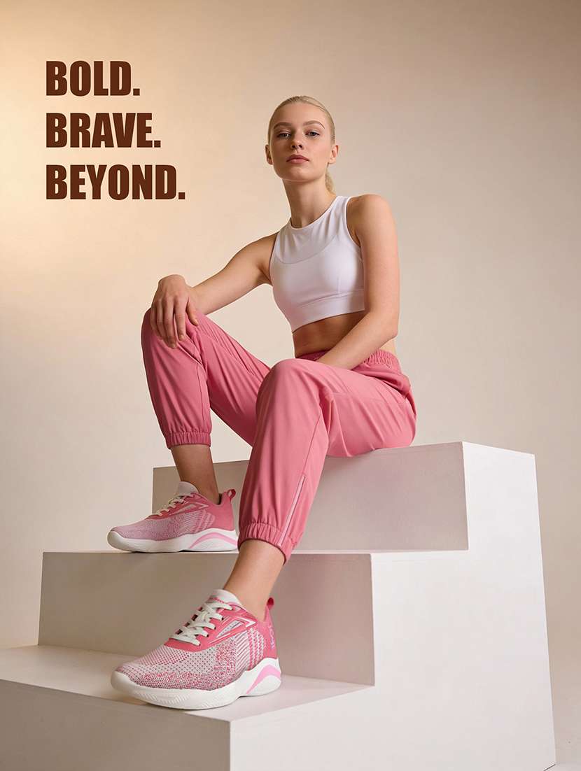 women pink lace-up sports shoe - 22297401 -  Standard Image - 1