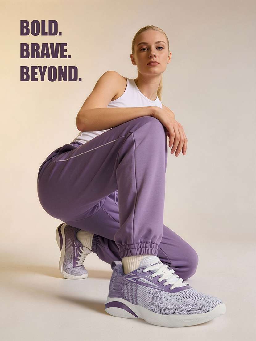 women purple lace-up sports shoe - 22297402 -  Standard Image - 1