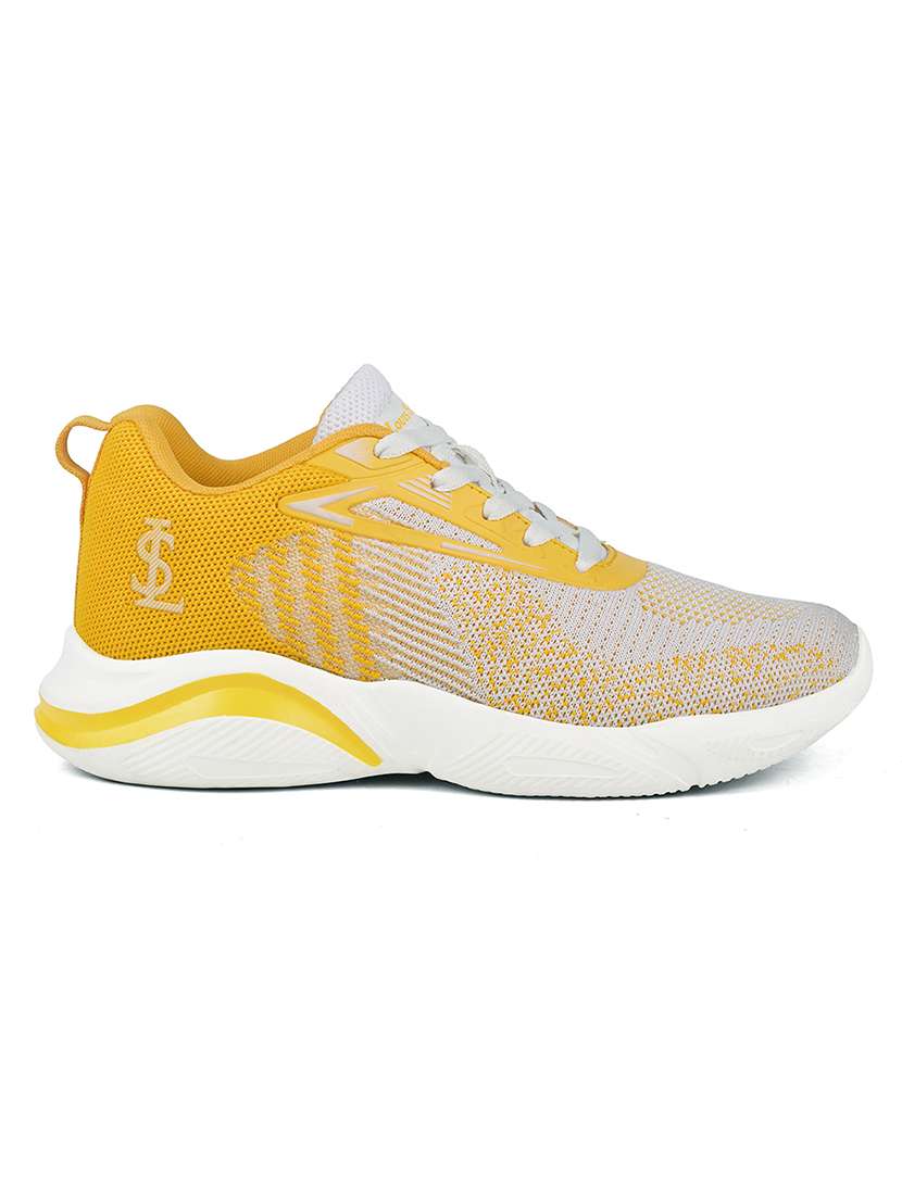 women yellow lace-up sports shoe - 22297403 -  Standard Image - 4