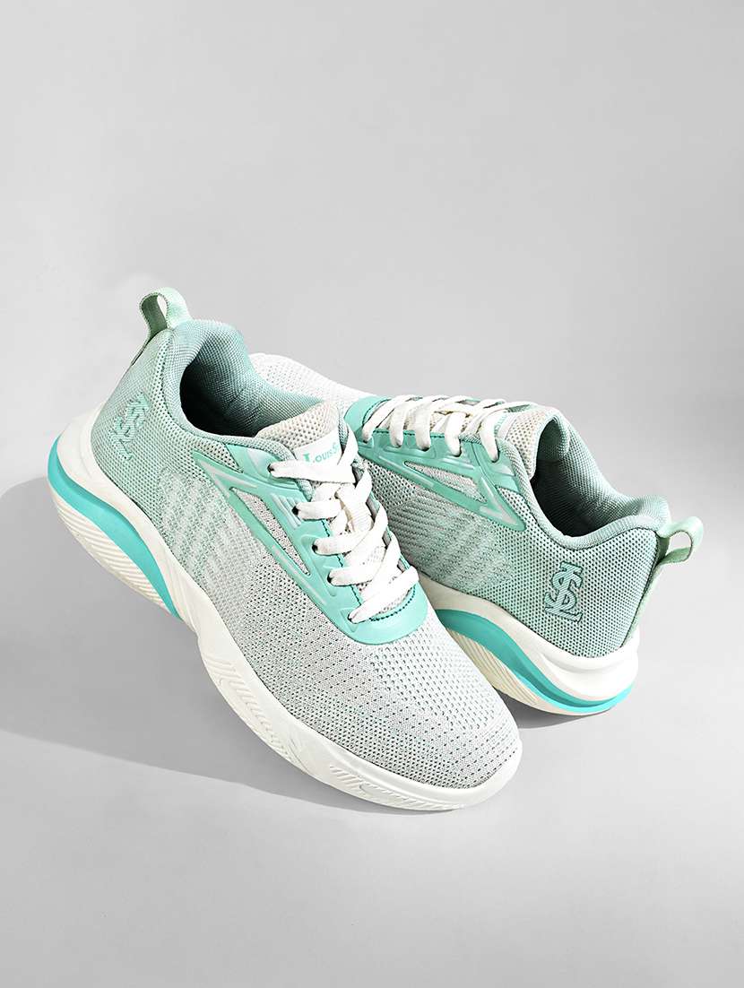 women green lace-up sports shoe