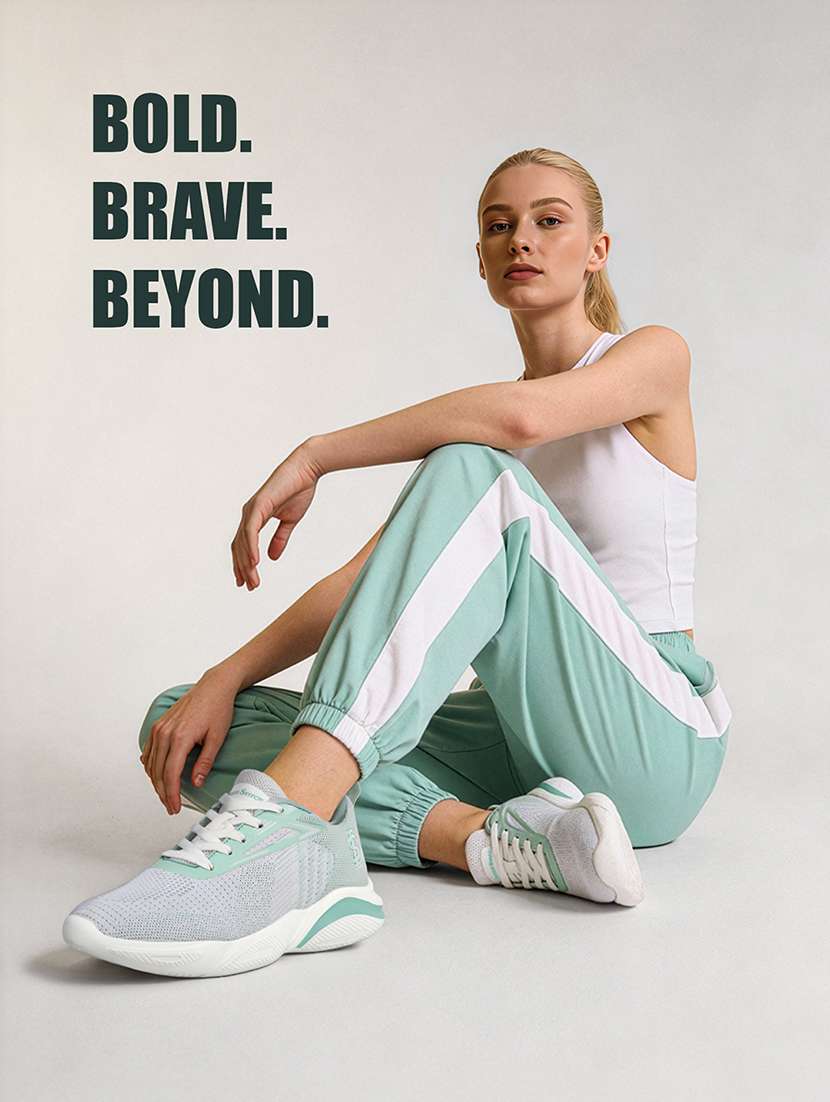 women green lace-up sports shoe - 22297404 -  Standard Image - 1