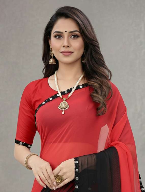 women ombre printed saree with blouse - 22297446 -  Standard Image - 4