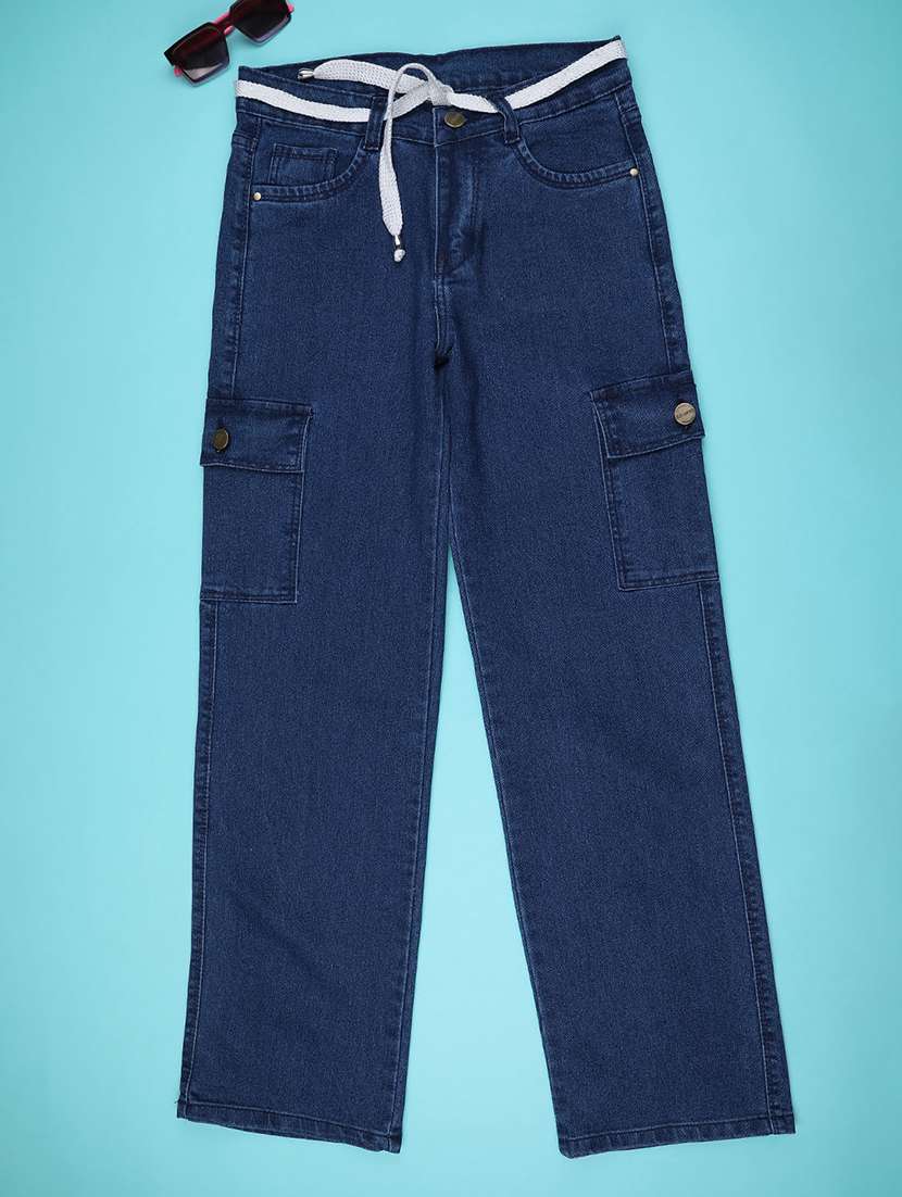 blue poly cotton plain jean - 22297976 -  Standard Image - 1