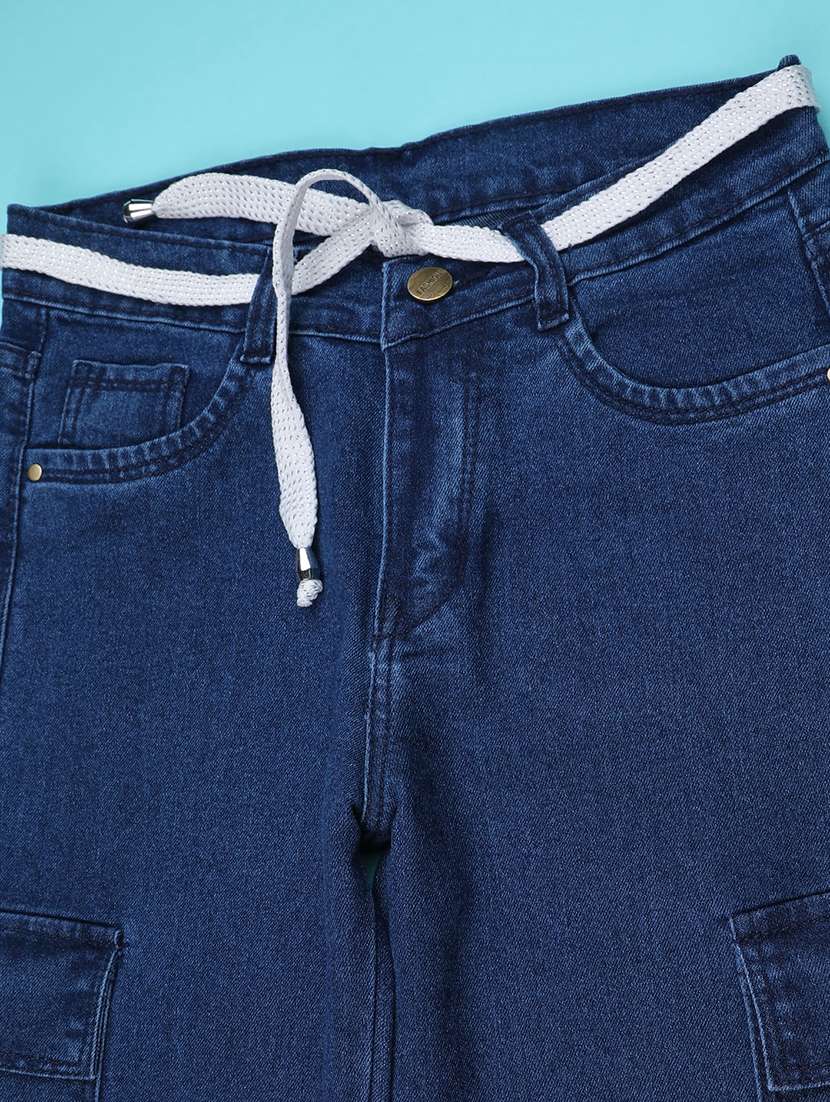blue poly cotton plain jean - 22297976 -  Standard Image - 4