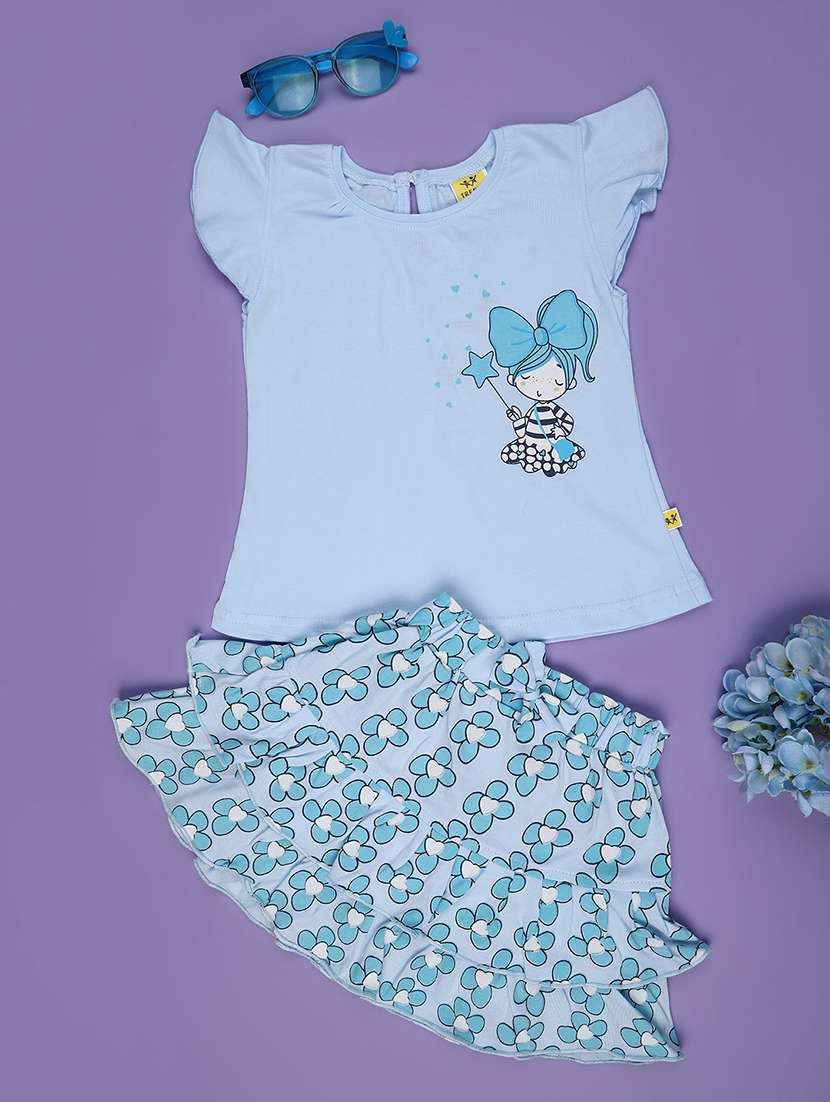 girls printed top and skirt set - 22298010 -  Standard Image - 1