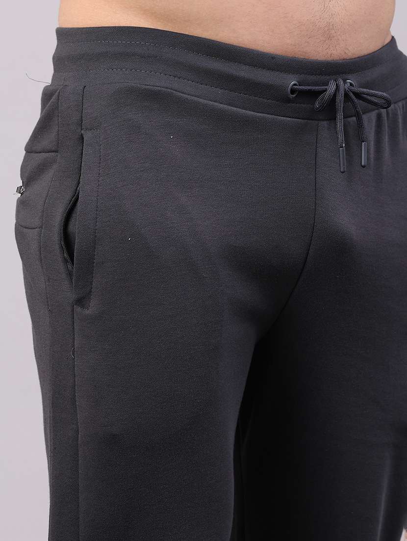Men Solid Mid Rise Full Length Track Pant - 22298090 -  Standard Image - 1