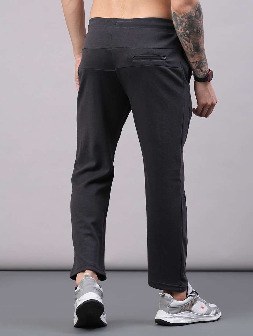Men Solid Mid Rise Full Length Track Pant - 22298090 -  Standard Image - 4