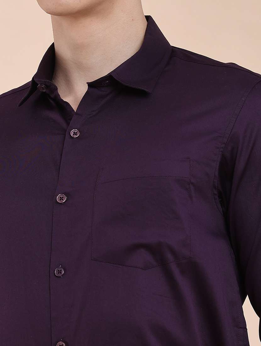 Men Solid Long Sleeves Formal Shirt - 22298095 -  Standard Image - 1