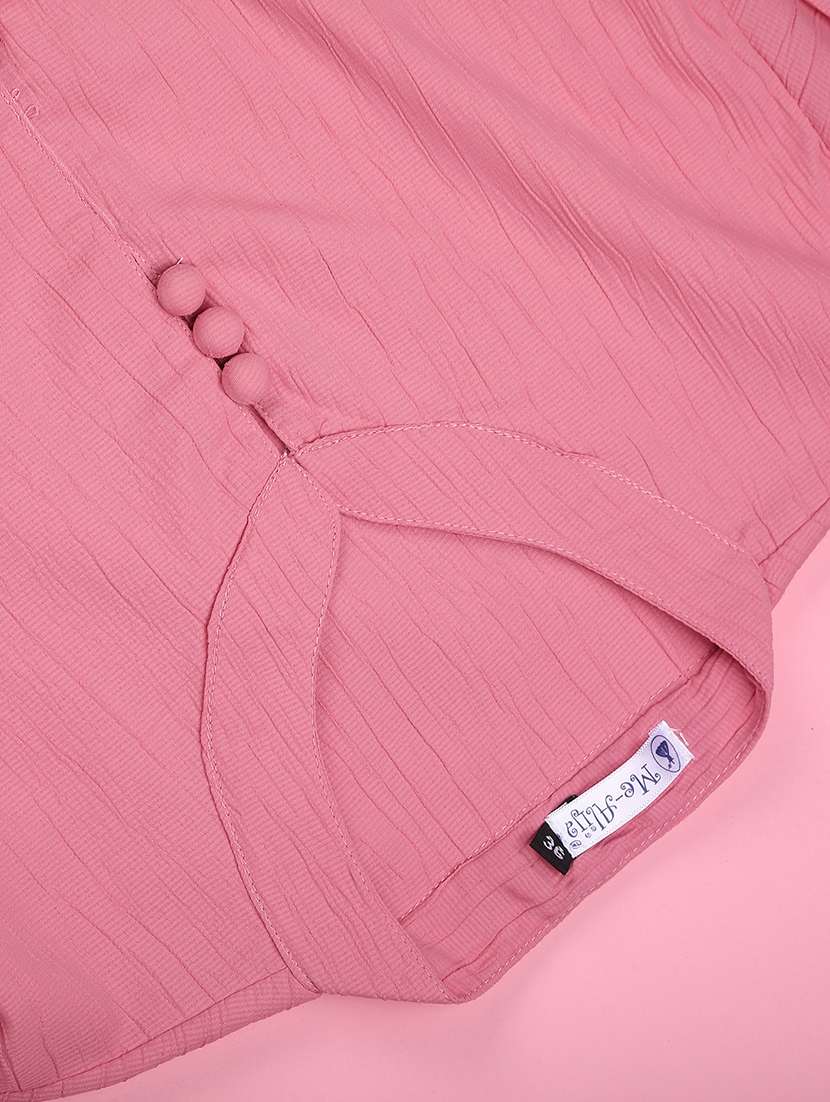 girls solid short sleeve a-line dress - 22298221 -  Standard Image - 4