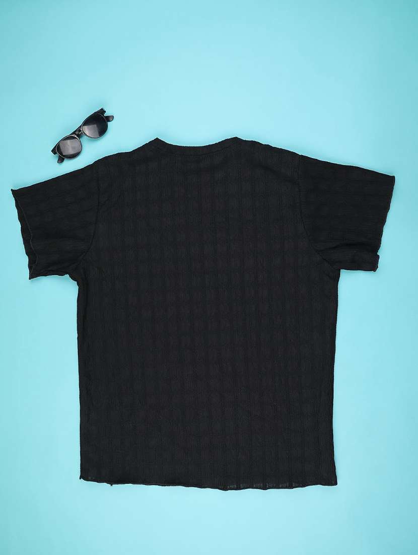 black cotton blend tshirt - 22298268 -  Standard Image - 1