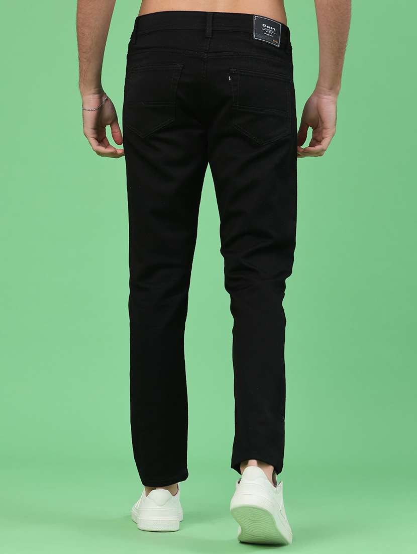 men plain mid rise full length jeans - 22298304 -  Standard Image - 4