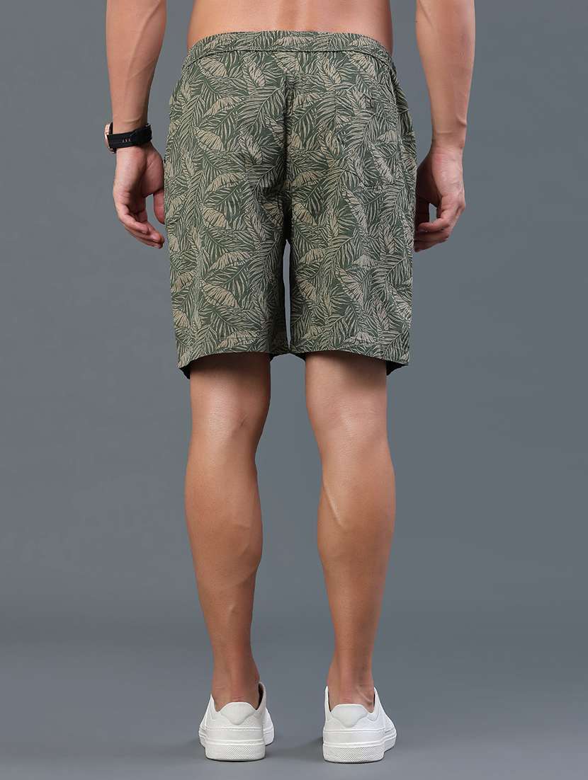 men printed mid rise regular fit shorts - 22298364 -  Standard Image - 4
